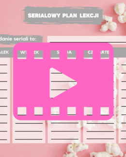 Serialowy plan lekcji z motywem popcornu – dariabetka.tv