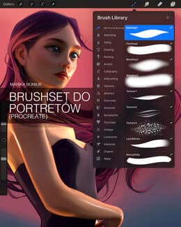 BRUSHSET DO PORTRETÓW (Procreate) – Marika Boniuk, brushset