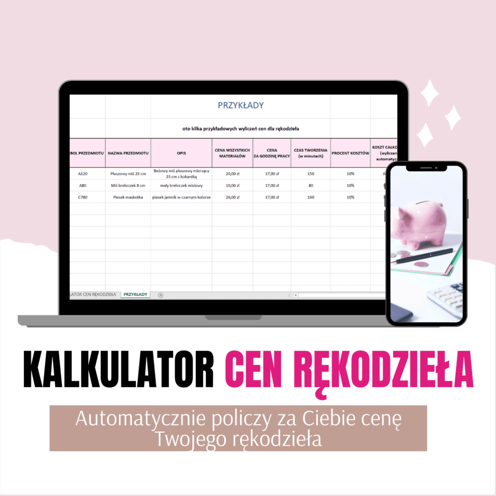 Kalkulator cen rękodzieła – Vademecum Rękodzielnika, kosztorys