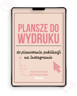 Plansze do planowania postów na Instagramie – Maria Bernolak