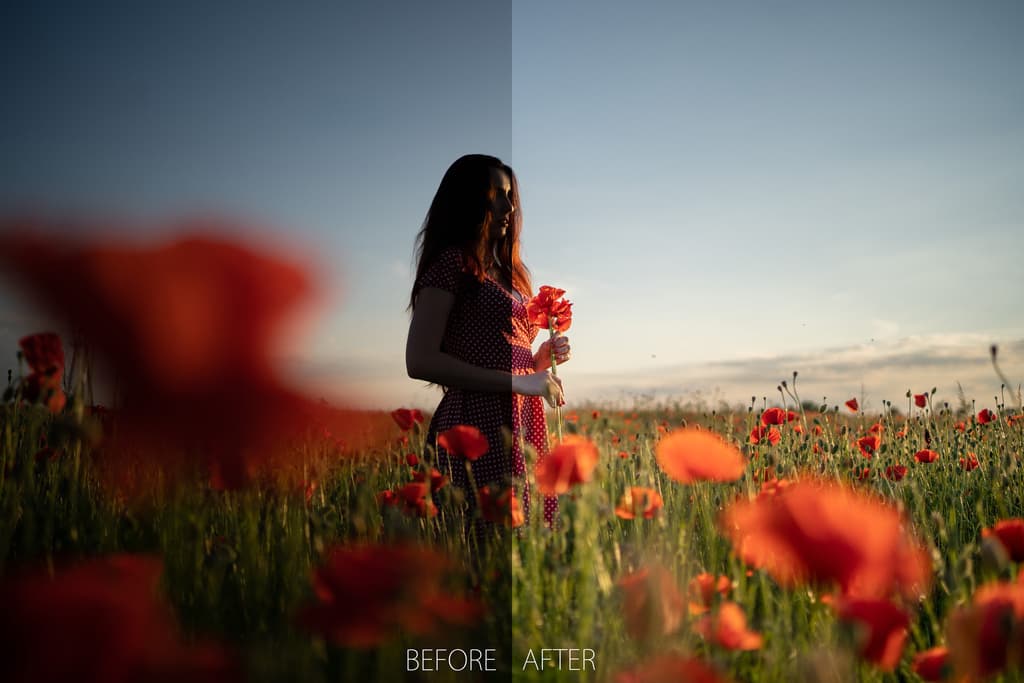 Poppy Flowers – Maki | Lightroom Desktop & Mobile Preset – Kubelkowaty, presety