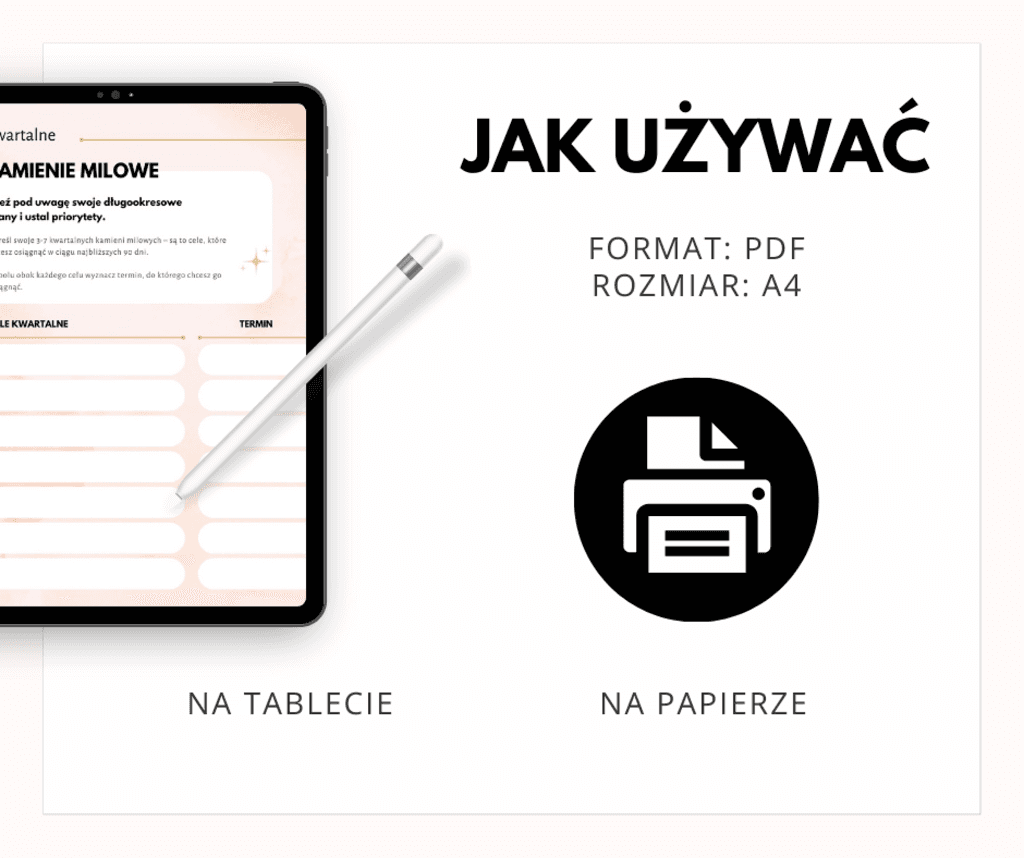 Workbook 90 DNI - ZAPLANUJ SWÓJ SUKCES – Marta Mroczkowska, workbook + planery