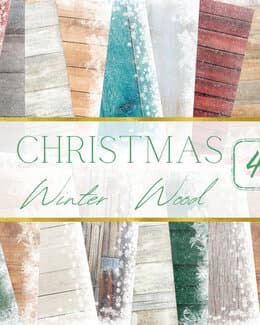 Christmas Winter Wood - zestaw cyfrowych papierów do scrapbookingu
