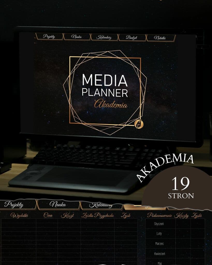 Media Planner, cyfrowy kalendarz akademicki – Akademia; planer