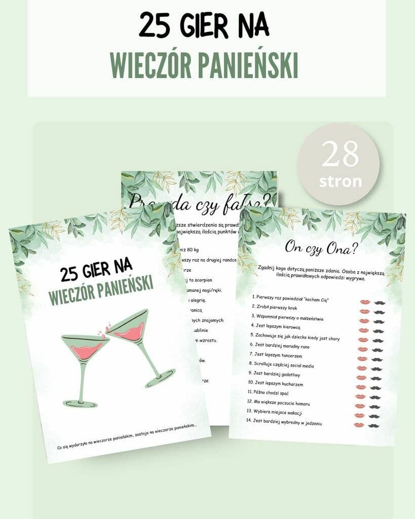   25 gier na Wieczór Panieński - @gotowedodruku; gra