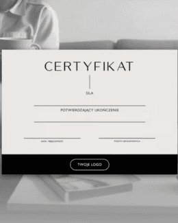 CERTYFIKAT szablon wzór c01 [format A4 | PDF] - Anna Miakienko; certyfikat