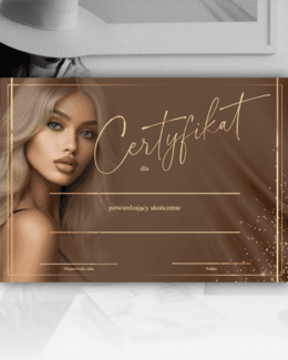 CERTYFIKAT szablon wzór c03 [format A4 | PDF] - Anna Miakienko; certyfikat