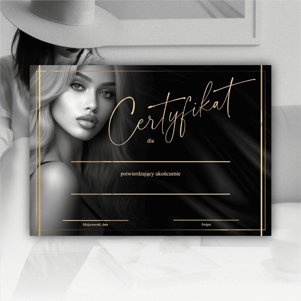CERTYFIKAT szablon wzór c04 [format A4 | PDF] - Anna Miakienko; certyfikat