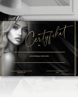 CERTYFIKAT szablon wzór c04 [format A4 | PDF] - Anna Miakienko; certyfikat