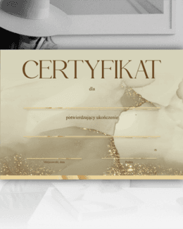 CERTYFIKAT szablon wzór c05 [format A4 | PDF] - Anna Miakienko; certyfikat