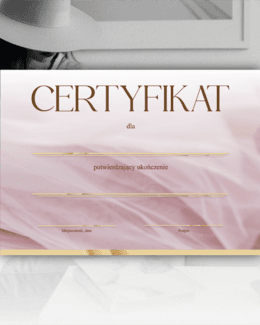 CERTYFIKAT szablon wzór c06 [format A4 | PDF] - Anna Miakienko; certyfikat