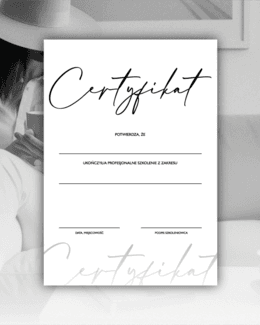 CERTYFIKAT szablon wzór c07 [format A4 | PDF] - Anna Miakienko; certyfikat