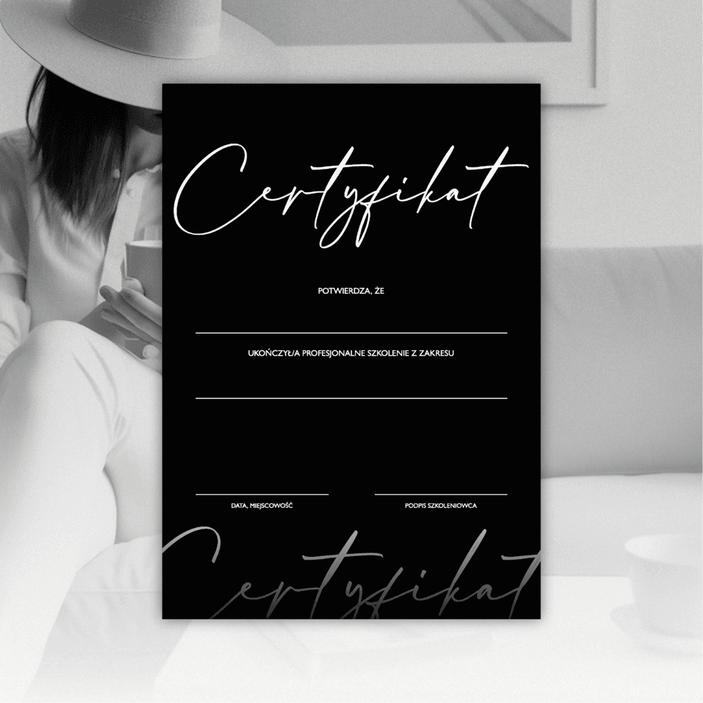 CERTYFIKAT szablon wzór c08 [format A4 | PDF] - Anna Miakienko; certyfikat