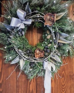 Zimowy/świąteczny wianek - Wianki Naturalne; wianek