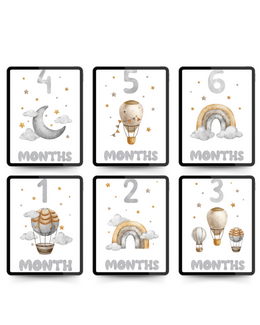 12 kart miesięcznych do druku w PDF - @gotowedodruku; karty