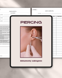 PIERCING dokumenty zabiegowe PAKIET - Anna Miakienko; dokumenty zabiegowe