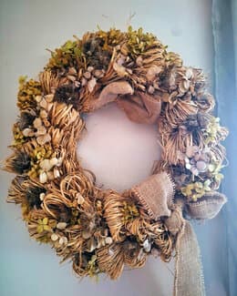 Wianek naturalny w stylu boho - Wianki naturalne; wianek