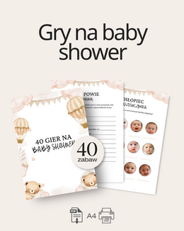 40 GRY I ZABAWY NA BABY SHOWER - PDF DO DRUKU Produkt Cyfrowy - @fajnedodruku; gra