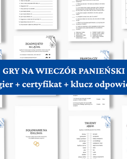46 ZABAW NA WIECZÓR PANIEŃSKI - gry do wydrukowania - @fajnedodruku; gra