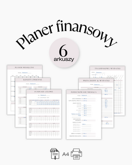 Planer finansowy do druku | Planer wydatków dla początkujących - @fajnedodruku; planer