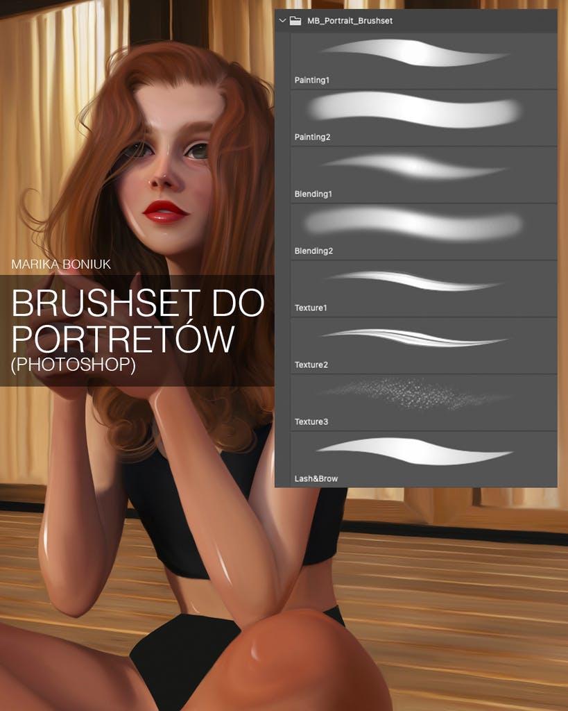 Marika Boniuk, brushset – BRUSHSET DO PORTRETÓW (Photoshop)