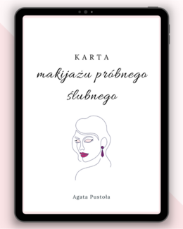 Agata Pustoła, checklista - Karta makijażu próbnego
