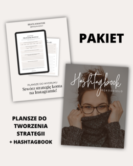 PAKIET Plansze do planowania strategii konta na Instagramie + Hashtagbook Rękodzieło - Beata Kwiatoń, e-book