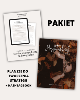 PAKIET Plansze do planowania strategii konta na Instagramie + Hashtagbook Jesień - Beata Kwiatoń, e-book