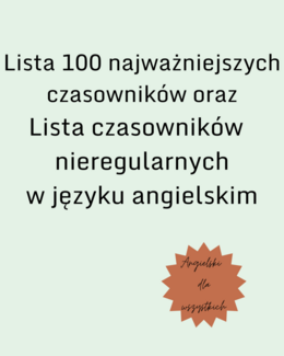 Pakiet : 100 najważniejszych czasowników oraz czasowniki nieregularne – Magdalena Kolasa, e-book