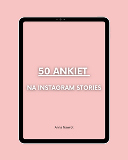 E-book - lista 50 ankiet na instagram stories - Anna Nawrot; e-book