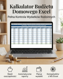 Kalkulator Budżetu Domowego Excel - @gotowedodruku; kalkulator